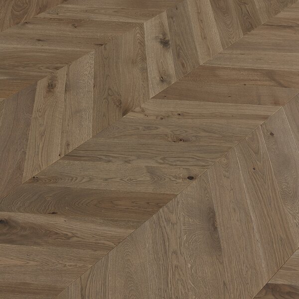 Artisan Chevron Dub Rhone Natural Grey Kart Mat Lak 4mV