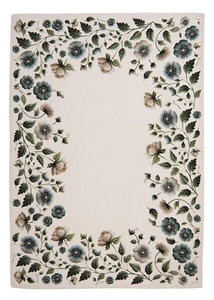 Béžová bavlnená utierka s kvetmi Gently Blooming - 50*70 cm - Clayre & Eef