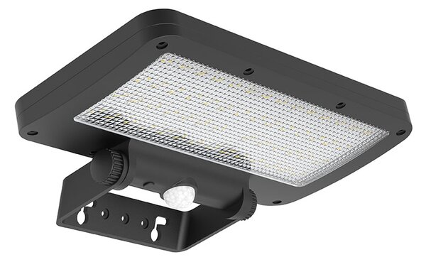SOLIGHT LED solárne osvetlenie so senzorom 5W 500lm 4000K Li-Ion, čierna