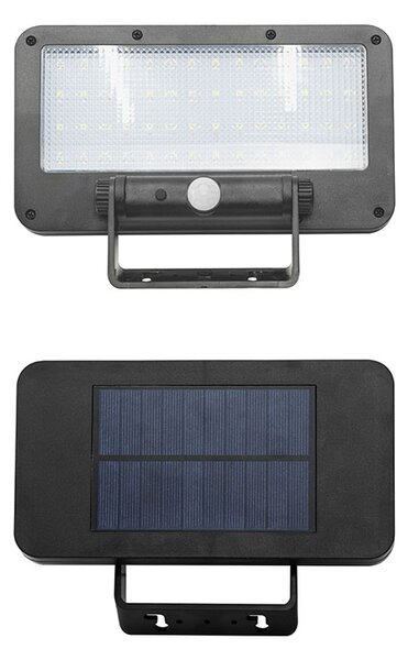 SOLIGHT LED solárne osvetlenie so senzorom 5W 500lm 4000K Li-Ion, čierna