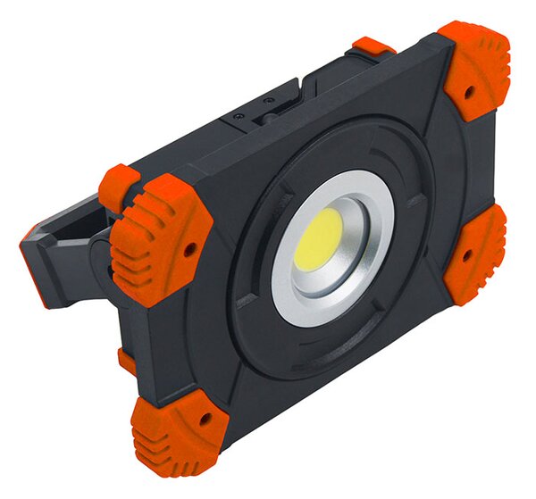 SOLIGHT LED reflektor prenosný nabíjací 10W 1000Lm USB-C oranžovo-čierny