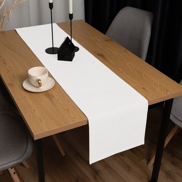 Biante Dekoračný behúň na stôl BKW-201 Slonová kosť žíhaná 20x120 cm
