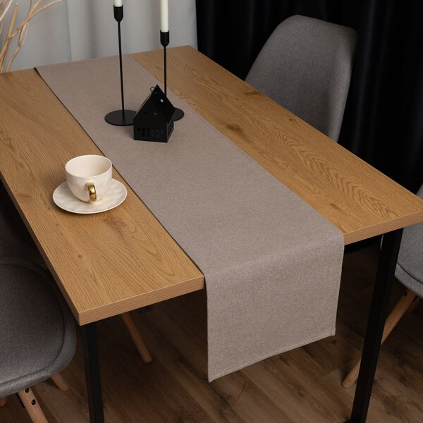 Biante Dekoračný behúň na stôl BKR-502 Svetlo hnedý režný 20x120 cm