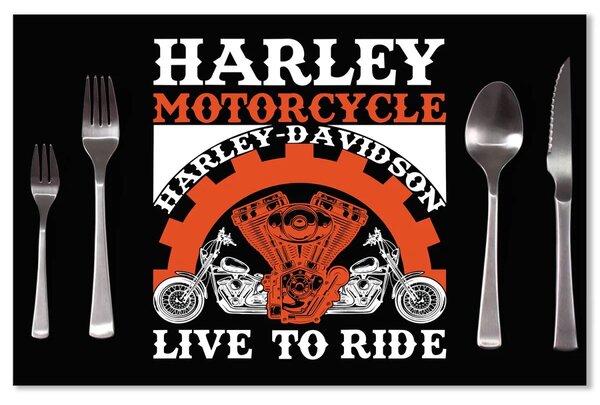 Sablio Prestieranie Harley-Davidson Live to ride: 40x30cm