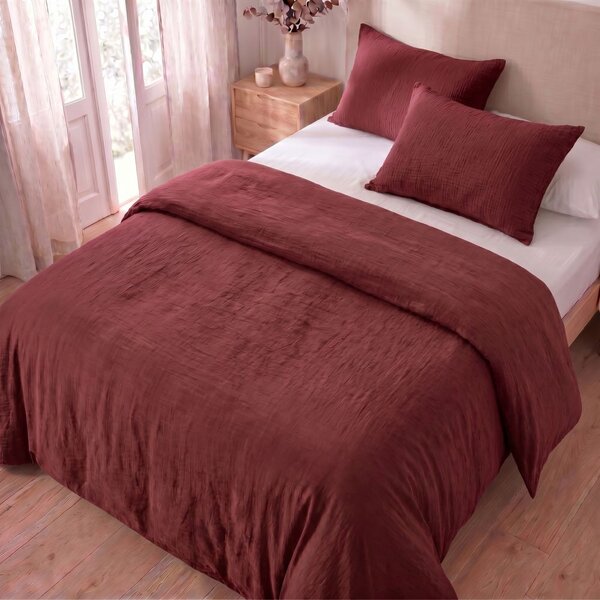 Kvalitex Mušelínové obliečky bordó 1x 140/200, 1x 70/90cm