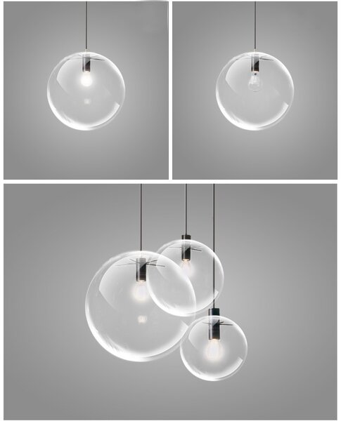 TooLight Stropné svietidlo Lassi Black transparentné