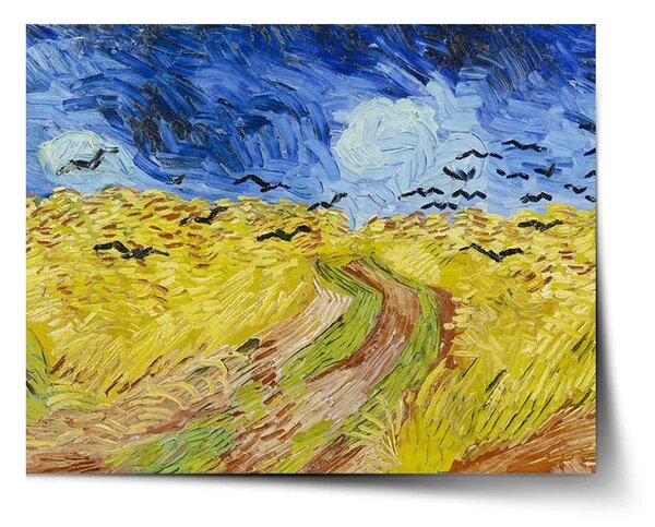 Sablio Plagát Pšeničné pole s vranami - Vincent van Gogh - 60x40 cm