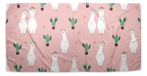 Sablio Uterák Lama a kaktusy - 30x50 cm