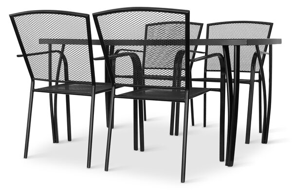 Noela Záhradná kovová zostava Lana + 4x kovová stolička Lana steel ZWMC-19