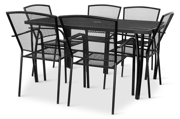 Noela Záhradná kovová zostava Lana + 6x kovová stolička Lana steel ZWMC-19