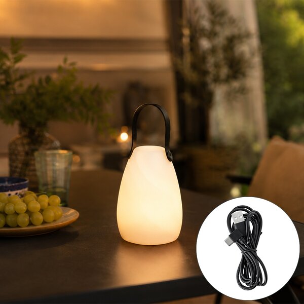 Moderná stolná lampa RGBW nabíjateľná IP54 - Pion