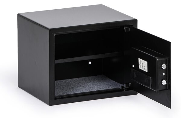 Nábytkový sejf s elektronickým zámkom a čítačkou odtlačkov prstov, 300 x 380 x 300 mm