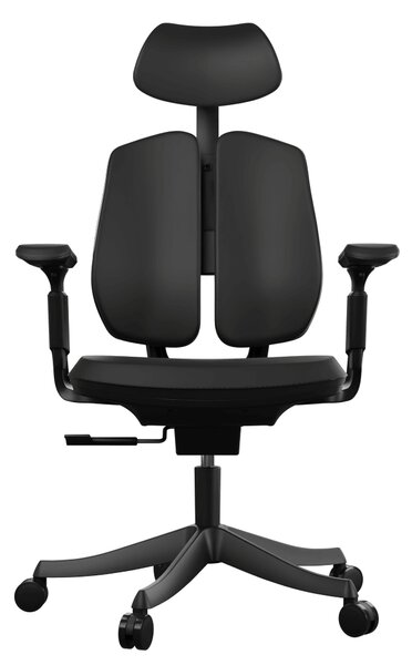 Ergonomická kancelárska stolička Liftor Active, čierna (pravá koža)