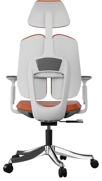 Ergonomická kancelárska stolička Liftor Active, oranžová (pravá koža)