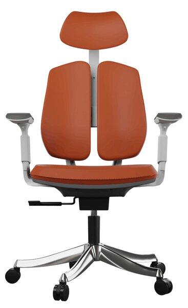 Ergonomická kancelárska stolička Liftor Active, oranžová (pravá koža)