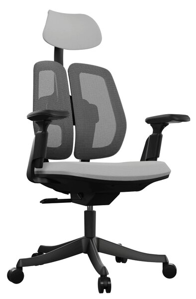 Ergonomická kancelárska stolička Liftor Active, sivá (textil + sieťovina)