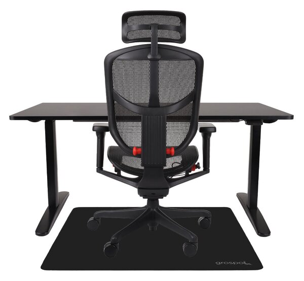 Herný set Ultra: stolička Enjoy 2 Ultra + výškovo nastaviteľný písací stôl Alto 102 Black + ochranná podložka pod stoličku
