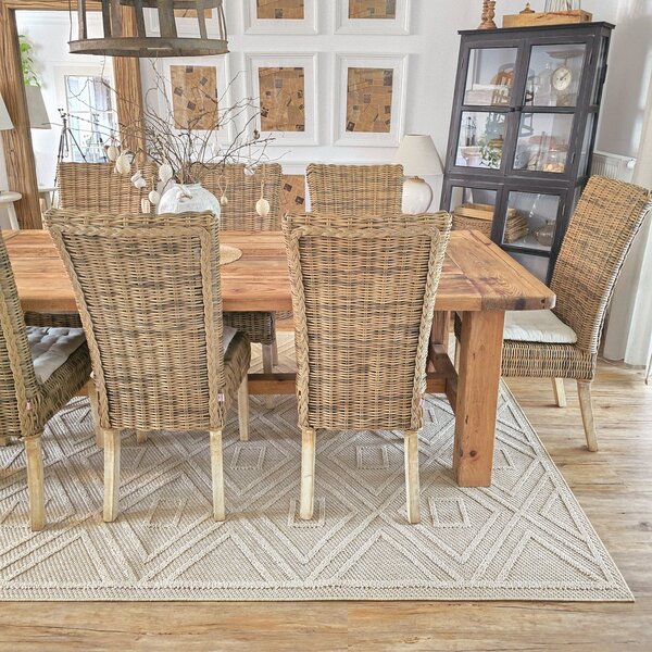 Ayyildiz , Kusový koberec Patara 4956 Beige – na von aj na doma, 80x150, béžová, chodba / predsieň