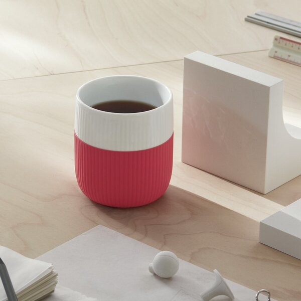 Porcelánový hrnček Fluted Contrast Hibiscus 350 ml