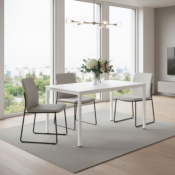 ModernHome Jedálenský kuchynský stôl pre 4-5 osôb počítačový stôl 120x60 cm biely