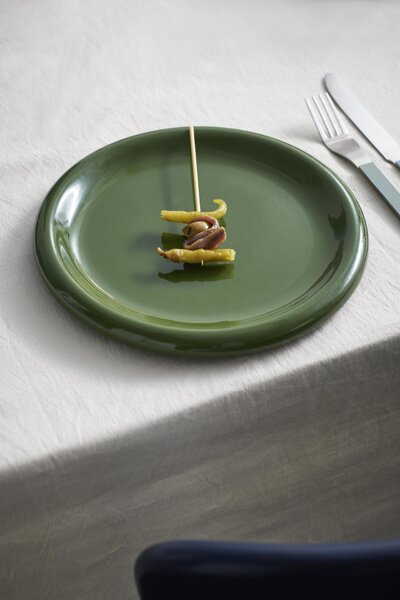 Tanier Barro Plate Green Ø 24 cm – sada 2 ks