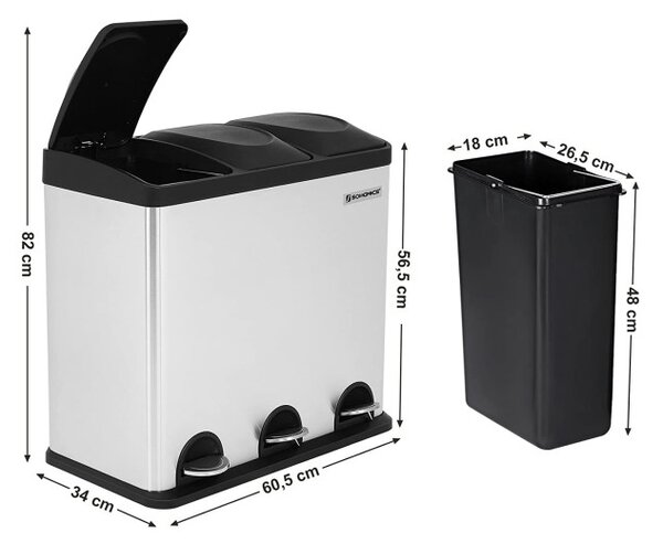 Recyklačný odpadkový kôš LTB54L