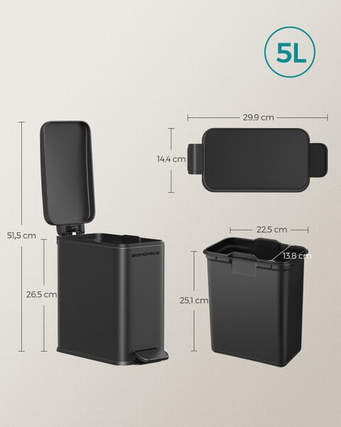 Odpadkový kôš 5L LTB560B05