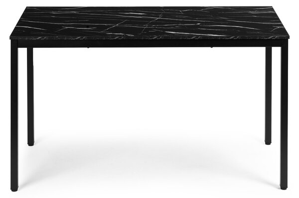 Jedálenský kuchynský stôl pre 4-5 osôb počítačový stôl 120x60 cm čierny mramor ModernHome
