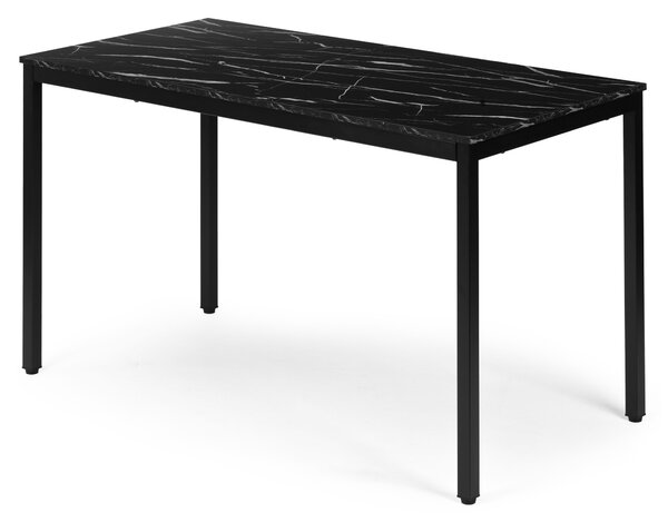 Jedálenský kuchynský stôl pre 4-5 osôb počítačový stôl 120x60 cm čierny mramor ModernHome