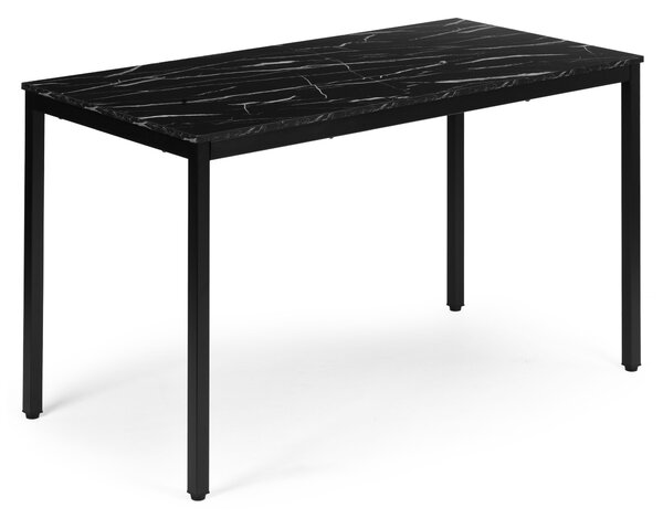 Jedálenský kuchynský stôl pre 4-5 osôb počítačový stôl 120x60 cm čierny mramor ModernHome