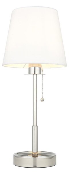 Endon 99596 - Stolná lampa 1xE27/10W/230V biela/lesklý chróm
