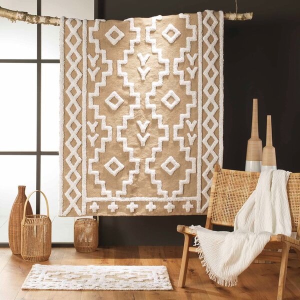 Béžový koberec s prímesou juty 60x90 cm Medine – douceur d'intérieur