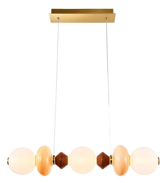 LED luster s lankom FLORES LED/20W/230V zlatá/oranžová/hnedá