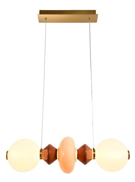 LED luster na lankách FLORES LED/15W/230V zlatá/oranžová/hnedá