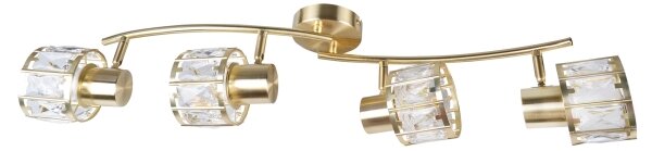 Prisadený luster ZAHARA 4xE27/10W/230V zlatý