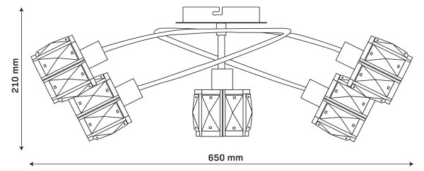 Prisadený luster ZAHARA 5xE27/10W/230V zlatý