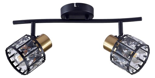 Prisadený luster ZAHARA 2xE27/10W/230V čierna