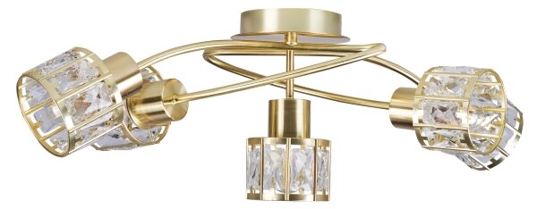 Prisadený luster ZAHARA 5xE27/10W/230V zlatý