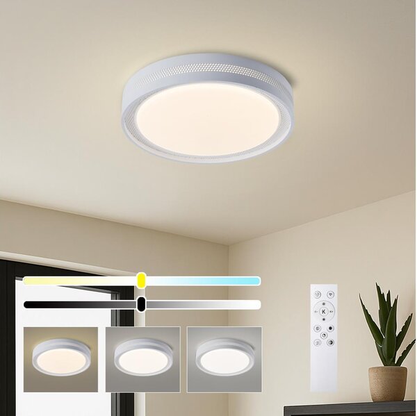 Brilagi - LED stmievateľné stropné svietidlo KREON LED/54W/230V 3000-6000K čierna priemer 38 cm + diaľkové ovládanie