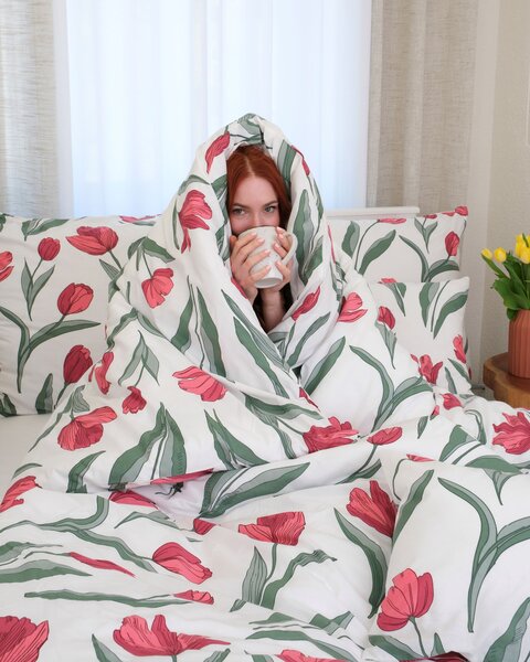 Bavlnené obliečky Renforcé – Tulipány