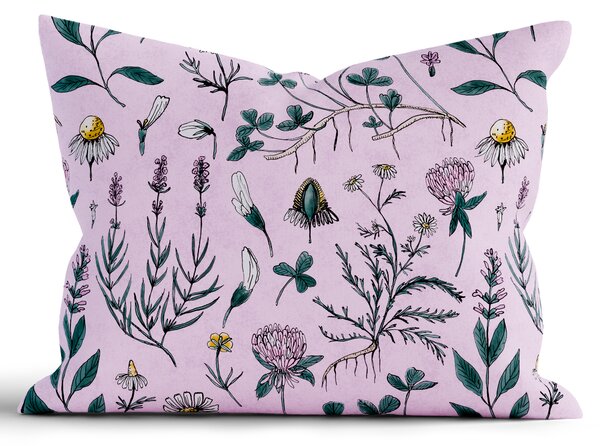 Bavlnená obliečka na vankúš Renforcé 70 × 90 cm - Herbár staroružový