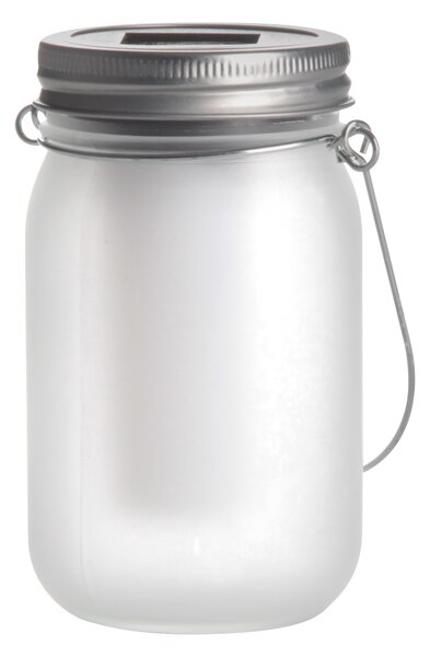 LED solárne svetlo 13cm 3000K teplá biela 30lm 1,2W 360° IP44 plameňový efekt sklo čierne