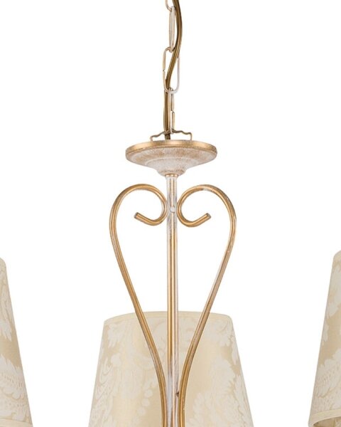 Brilagi - Luster na reťazi SONIA 3xE27/15W/230V, priemer 64 cm, krémová/patina