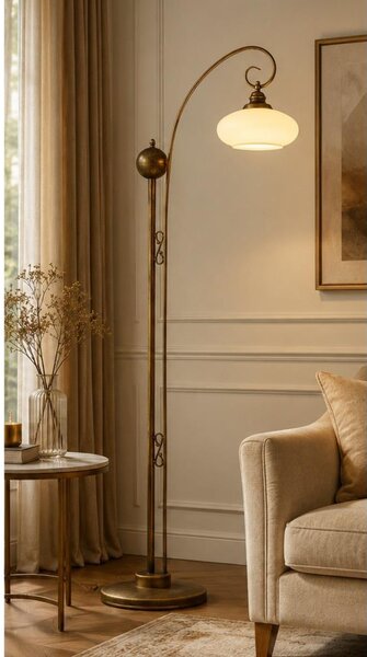 Brilagi - Stojacia lampa MOLLERO 1xE27/15W/230V bronz/patina
