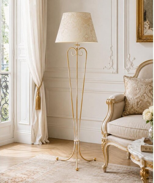 Brilagi - Stojacia lampa SONIA 1xE27/15W/230V krémová/patina