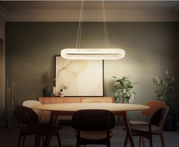 Globo 67387-40 - LED stmievateľný luster na lanku LAUREL 40W/230V číra+DO