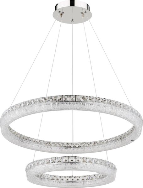 Globo 67387-72 - LED stmievateľný luster na lanku LAUREL 72W/230V priehľadné, s diaľkovým ovládaním
