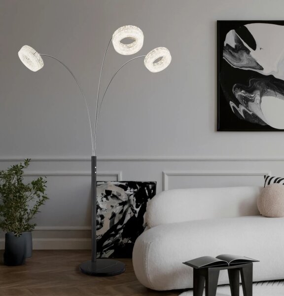 Globo 67387S1 - LED stmievateľná stojacia lampa LAUREL 35W/230V 3000/4000/6000K