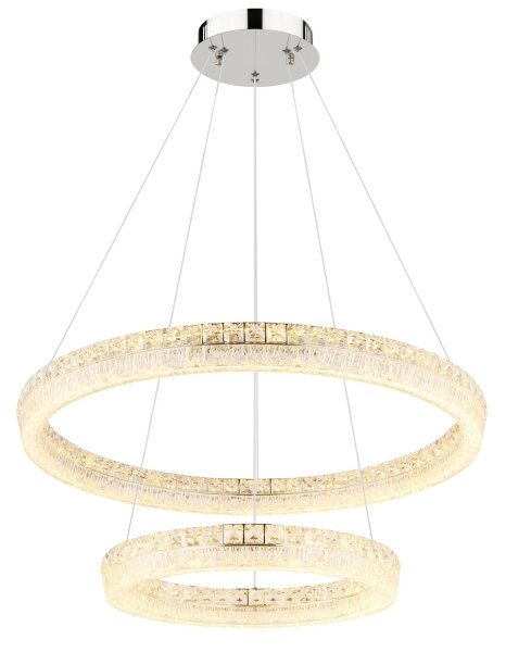 Globo 67387-72 - LED stmievateľný luster na lanku LAUREL 72W/230V priehľadné, s diaľkovým ovládaním