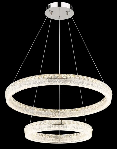 Globo 67387-72 - LED stmievateľný luster na lanku LAUREL 72W/230V priehľadné, s diaľkovým ovládaním